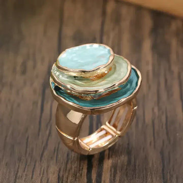 Artisan Stroke Layered Ring | Gold